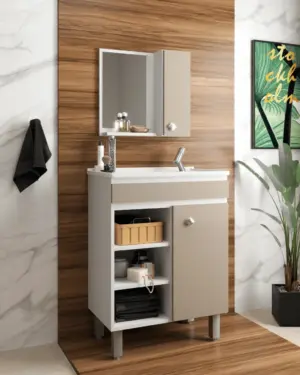 Balcao Belizze Lag0s Imbuia /nude 60cm