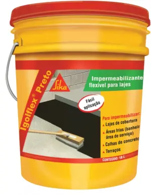 Igolflex Preto 18kg Sika