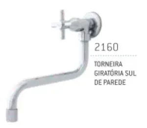 Torneira Clius Parede 2160 C50
