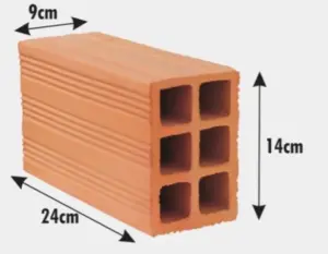 Tijolo Reboco 09 /14 /24cm 710pc Calcing