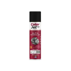 Tinta Spray 400ml Color Jet Preto Fosco Alta Temperatura