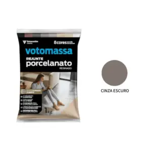 Rejunte Porcelanato Votomassa 1kg Cinza