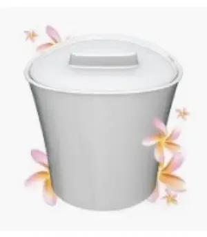 Lixeira Durin Bellart Floral Branca