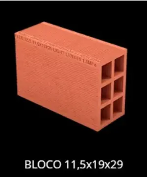 Tijolo Reboco 11.5x19x29cm 280 Pçs