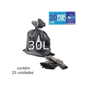 Saco de Lixo Rolo Preto 30 Litros C /10
