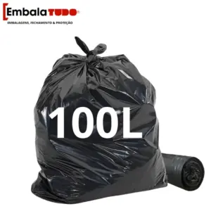 Saco de Lixo Rolo Preto 100 Litros C /5