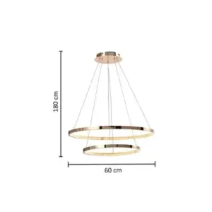 Pendente Dama Led 400mm 32w Bi-volt 3.00