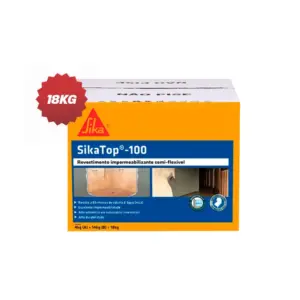 Sika - Revestimento Impermeabilizante - Sikatop 100 Cinza - Concreto, Argamassa e Alvenaria – Caixa de 18kg